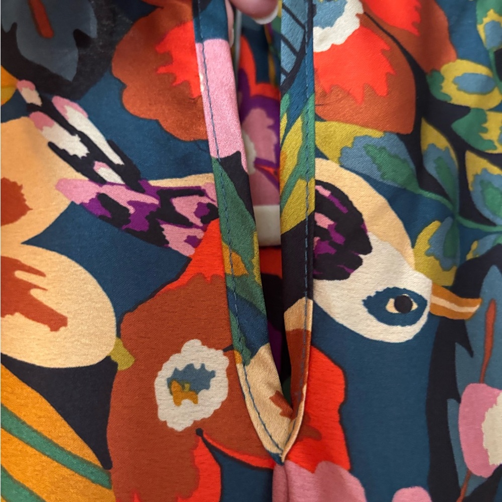 Vici Silky Elegant Multicolor Floral Print Pantsuit chic - Picture 3 of 14